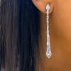 3.5ctw Exquisite Pear & Rectangular Cut Drop Earrings
