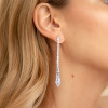 3.5ctw Exquisite Pear & Rectangular Cut Drop Earrings