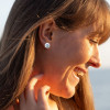 2ct European Cut White Sapphire Stud Earrings