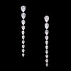 5.75ct Pear Cut White Sapphire Drop Earrings