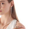 5.75ct Pear Cut White Sapphire Drop Earrings