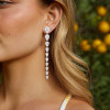 5.75ct Pear Cut White Sapphire Drop Earrings