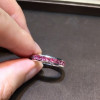 Sweet Pink Princess Cut Eternity Band Ring