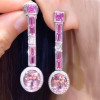 7.25ct Pink Sapphire Drop Earrings
