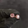 2CT Pink Sapphire Earring Studs