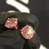 2CT Pink Sapphire Earring Studs