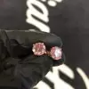 2CT Pink Sapphire Earring Studs