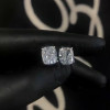 6ctw Cushion Cut White Sapphire Stud Earrings