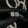 6ctw Cushion Cut White Sapphire Stud Earrings