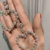 Heart Cut White Sapphire Drop Earrings