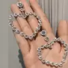 Heart Cut White Sapphire Drop Earrings