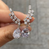 Pear Cut White Sapphire Drop Earrings
