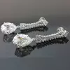 Pear Cut White Sapphire Drop Earrings
