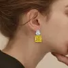 20ctw Princess Cut Yellow Sapphire Stud Earrings
