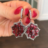 5.65ct Fashion Ruby Drop Earrings in Gold
