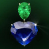 8ctw Heart Cut Blue Sapphire Drop Earrings