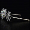2.75ct Fashion Halo Setting White Sapphire Studs