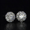 2.75ct Fashion Halo Setting White Sapphire Studs