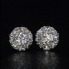 2.75ct Fashion Halo Setting White Sapphire Studs