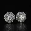 2.75ct Fashion Halo Setting White Sapphire Studs