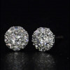 2.75ct Fashion Halo Setting White Sapphire Studs