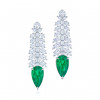 10.4ct Pear Cut Emerald Drop Earrings
