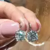 Brilliant Round Cut Drop Earrings