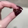2ct Heart Cut Garnet Stud Earrings in Rose Gold