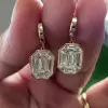 8ctw Emerald Cut Classic Drop Earrings