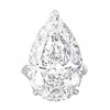 Flawless Pear Cut Silver Engagement Ring