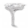 Flawless Pear Cut Silver Engagement Ring