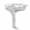 Flawless Pear Cut Silver Engagement Ring