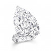 Flawless Pear Cut Silver Engagement Ring