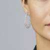 12.7ctw Multi-Cut White Sapphire Hoop Earrings