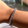 Classic Round Cut White Sapphire Tennis Bracelet