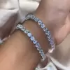 Classic Round Cut White Sapphire Tennis Bracelet