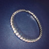 Classic Round Cut White Sapphire Tennis Bracelet