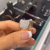 3ctw White Sapphire Paved Saddle Cocktail Ring