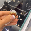3ctw White Sapphire Paved Saddle Cocktail Ring