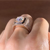 3.8ct Round Cut White Sapphire Paved Bold Men's Ring