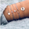 Handmade Love Map Hexagon 5pcs Bracelet Set