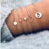 Handmade Love Map Hexagon 5pcs Bracelet Set