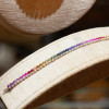 22ctw Round Cut Rainbow Sapphire Tennis Bracelet