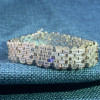 29ctw Baguette Cut White Sapphire Statement Bracelet