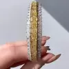 Princess Cut Yellow Sapphire Bangle Bracelet