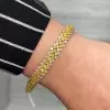 20ctw Round Cut Yellow and White Sapphire Tennis Bracelet