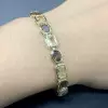 15ctw Multi-cut Yellow and Brown Sapphire Statement Bracelet
