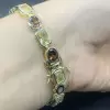 15ctw Multi-cut Yellow and Brown Sapphire Statement Bracelet