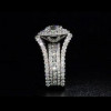 1ct Round Cut White Sapphire 3pcs Bridal Set