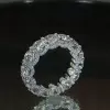Round Cut White Sapphire Eternity Band